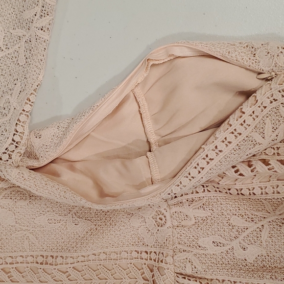 Tea n Rose rose crochet lacey overlay side zipper Small EUC - Picture 5 of 10